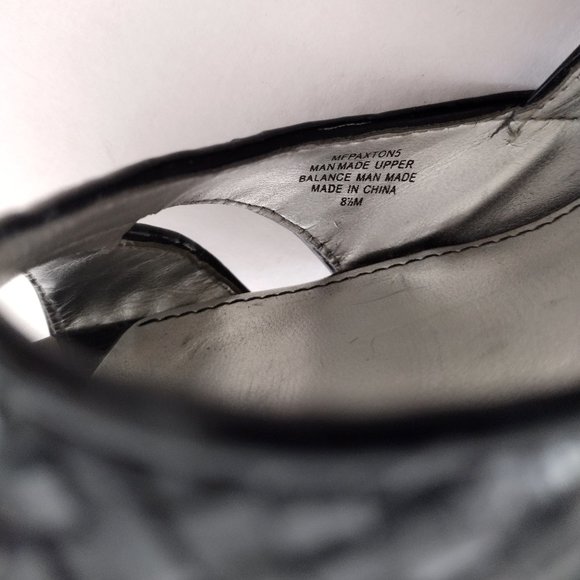 Marc Fisher Black Platform Open Toe Patent Leather Stiletto Pumps - Picture 16 of 16